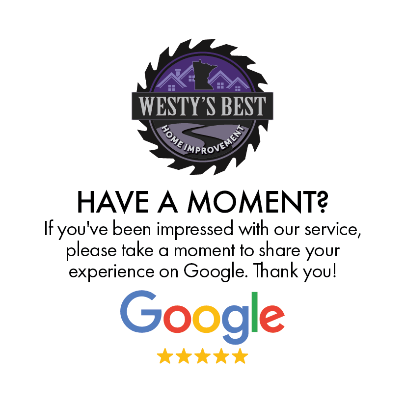 Westy’s Best Home Improvement Google review card with logo and five star rating.